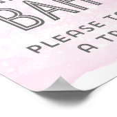 Snoep Borg-bruiloft Blush Pink Waterverf Poster (Hoek)