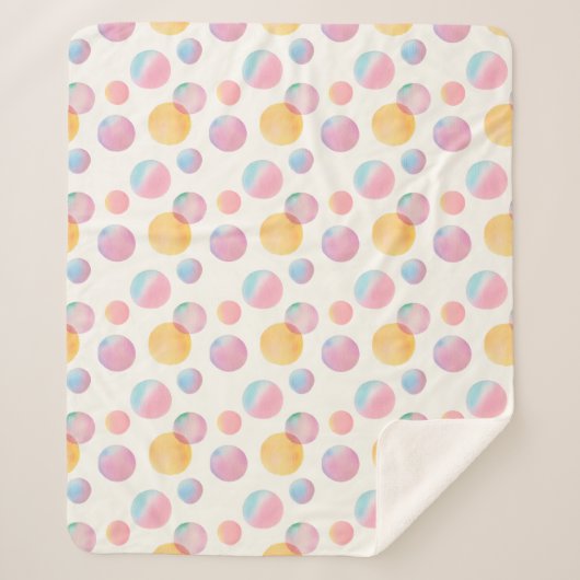 Snoep Bubbles Sherpa Blanket Deken (Voorkant)