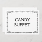 "Snoep Buffet" Art Deco Style Wedding Sign (Voorkant / Achterkant)