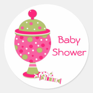 Snoep Buffet Baby shower Envelope Seal Ronde Sticker