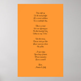 Snoep buffet gedicht poster