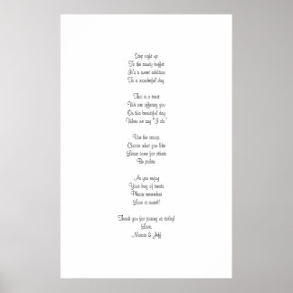 Snoep buffet gedicht poster