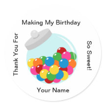 Snoep Buffet Gumball Jar Sticker