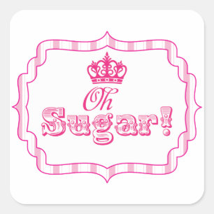 Snoep Buffet Princess Party Favor Verjaardag Stick Vierkante Sticker