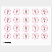 Snoep Buffet roze witte stickers (Vel)