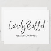 "Snoep buffet" Weddenschap | Stijlvol papier Kaart (Voorkant / Achterkant)