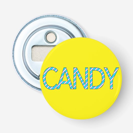 snoep button flesopener (Voorkant)