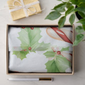 Snoep Canes Greenery Winter Berries Kerstmis Tissuepapier (Geschenk)