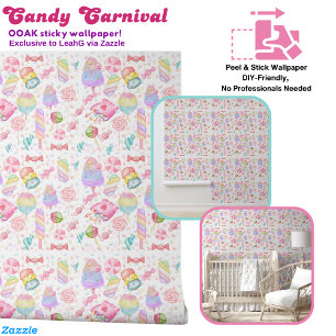 Snoep Carnaval Kinder Sweet Shop kinderkamer Behang