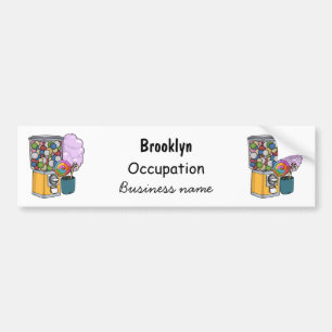Snoep cartoon illustratie bumpersticker