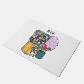 Snoep cartoon illustratie deurmat (Schuin)