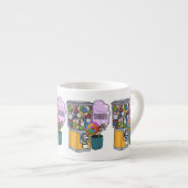 Snoep cartoon illustratie espresso kop (Voorkant rechts)