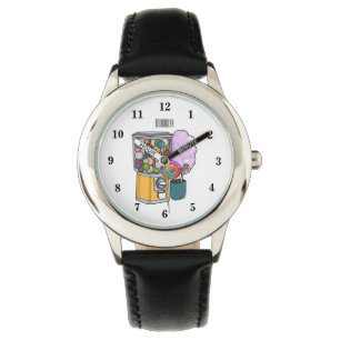 Snoep cartoon illustratie horloge