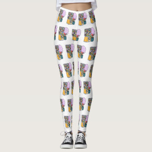 Snoep cartoon illustratie leggings