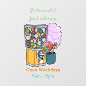 Snoep cartoon illustratie raamsticker (Vel)