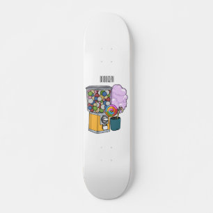Snoep cartoon illustratie skateboard