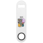 Snoep cartoon illustratie speed flessenopener (Voorkant)