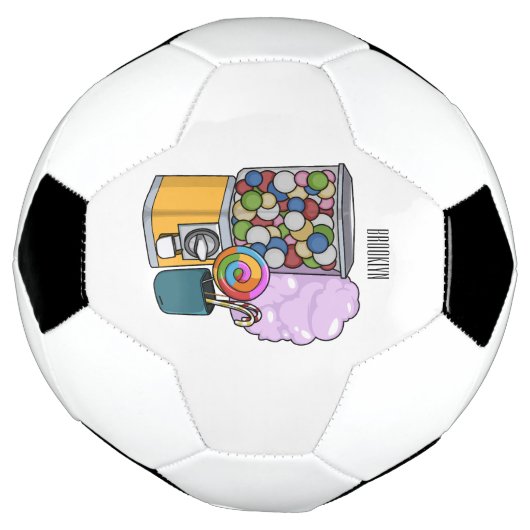 Snoep cartoon illustratie voetbal (Gedraaid)