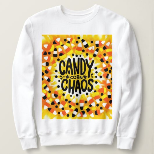 Snoep Chaos: Halloween Stropdas-Dye Trui (Design voorkant)