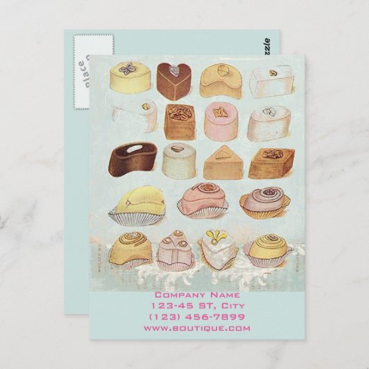 snoep chocolade briefkaart (Voorkant / Achterkant)