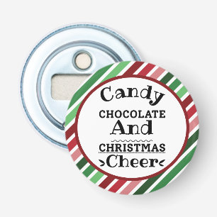 Snoep Chocolade en kerstmis Button Flesopener