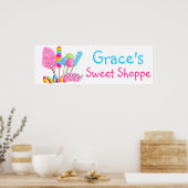 Snoep Circus Sweet Shoppe Banner Poster (Keuken)