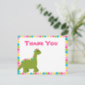 Snoep Colors Dino Bedankkaart (Staand voorkant)