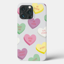 Snoep conversatie harten met bewerkbare tekst iPhone 13 pro hoesje