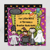 Snoep Corny Halloween Party Invitation Kaart (Voorkant / Achterkant)