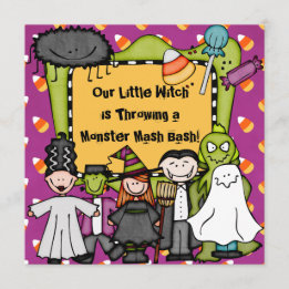 Snoep Corny Halloween Party Invitation Kaart