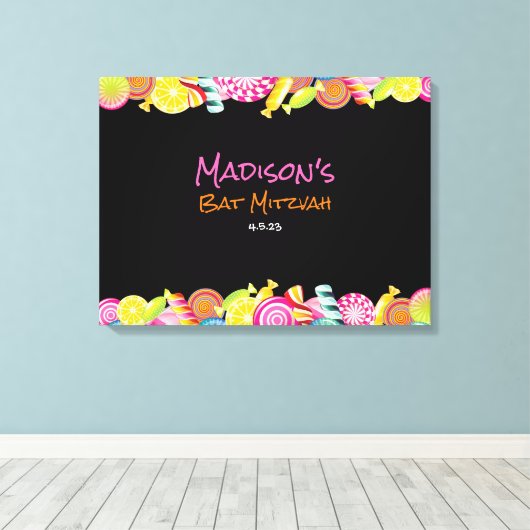 SNOEP COUTURE Bat MitzvahSign In Memory Board Canvas Afdruk (Insitu (Houten vloer))