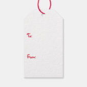 Snoep Crush Elf Kerstmis Cadeaulabel (Achterkant)