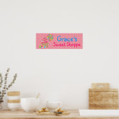 Snoep Cupcakes Sweet Shoppe Banner Poster (Keuken)
