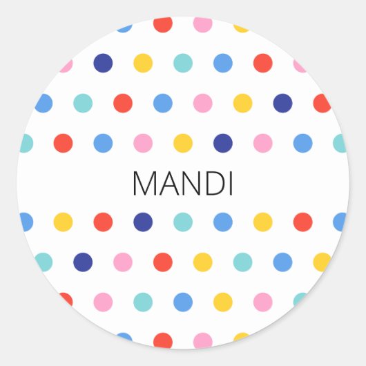 Snoep Dot Delight Ronde Sticker (Voorkant)