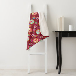 Snoep en cakes rood sherpa deken