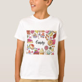 Snoep en Dessert Doodles Sweet Treats Pattern T-shirt (Voorkant)