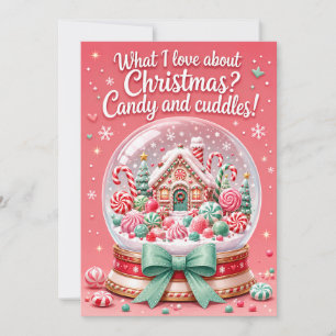 Snoep en Knuffels Grappige Kerst Groetkaart Kaart