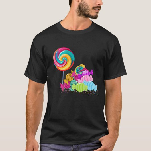 Snoep en Lollipop T-shirt: Sweet Happiness T-shirt (Voorkant)