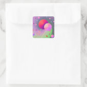 Snoep en Lollipops Vierkante Sticker (Tas)