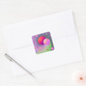 Snoep en Lollipops Vierkante Sticker (Envelop)