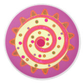 Snoep en taarten roze keramische knop (Voorkant)