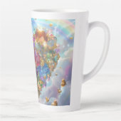 Snoep Gekleurde Crystal Heart Digitale kunst Latte Mok (Rechts)