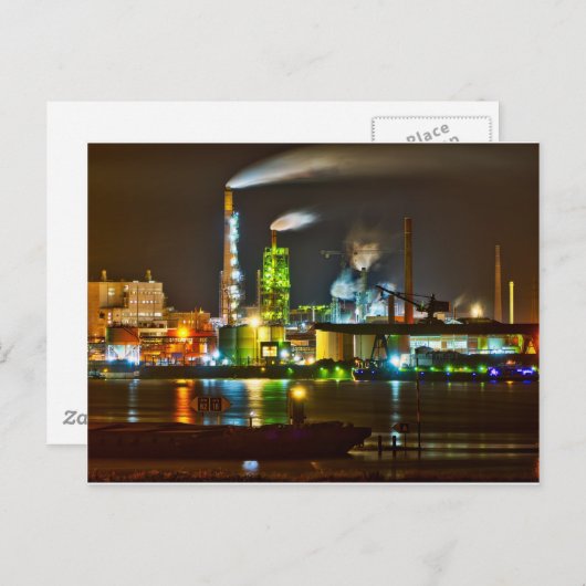 Snoep-gekleurde fabriek briefkaart (Voorkant / Achterkant)