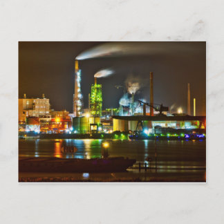 Snoep-gekleurde fabriek briefkaart