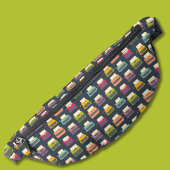 Snoep gekleurde  schrijfmachines gepatterd heuptasje