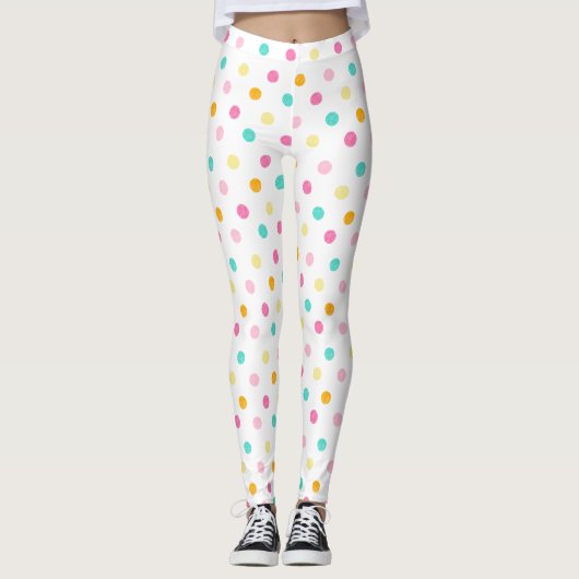 Snoep gekleurde stippen leggings (Voorkant)