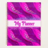 Snoep Glitter Planner - Abstracte roze Sparkles (Voorkant)