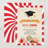 Snoep Graduation Party Invitation Kaart (Voorkant / Achterkant)