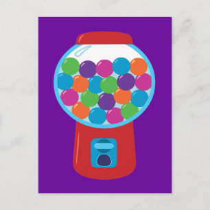 Snoep-gumbalmachine Briefkaart