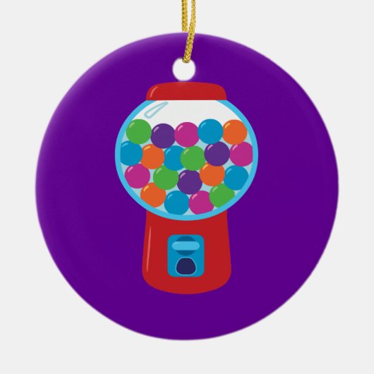 Snoep-gumbalmachine Keramisch Ornament (Voorkant)